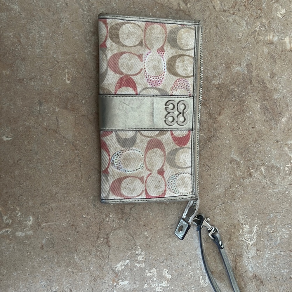 Authentic coach wristlet.
